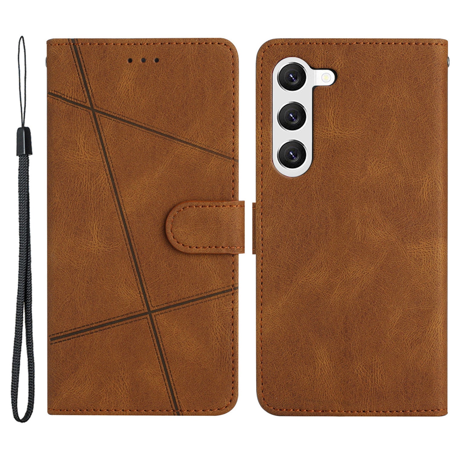 For Samsung Galaxy A05s Wallet PU Leather Stand Case Imprinted Lines Crazy Horse Texture Phone Cover For Samsung Galaxy A05s Wallet PU Leather Stand Case Imprinted Lines Crazy Horse Texture Phone Cover